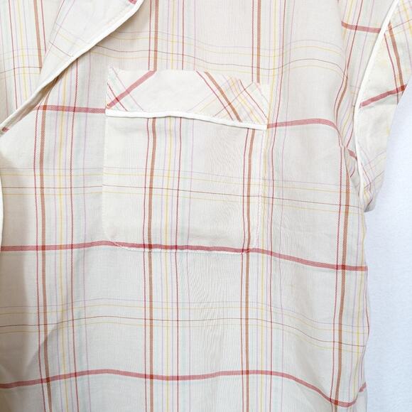 Madewell Fine Plaid Bedtime Button Pajama Top Size M - Picture 4 of 8